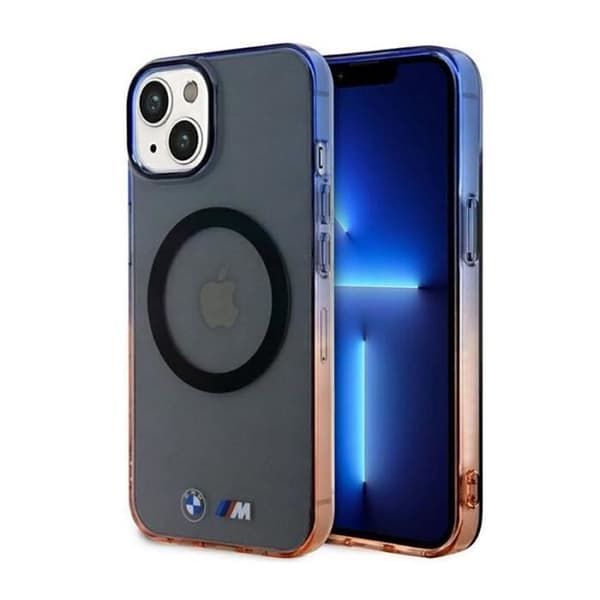 BMW Gradient Bumper MagSafe – Skal för iPhone 14 (Grå/Vit)
