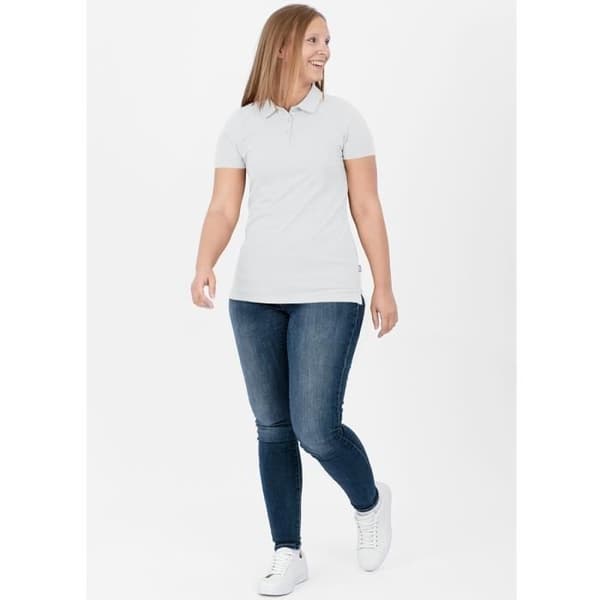 Jako Organic Stretch pikétröja för kvinnor - vit - 40