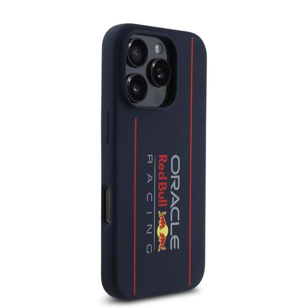 Mobilskal - RED BULL RACING - iPhone 16 Pro Max - Silikon - Översize vertikallogga - Robust
