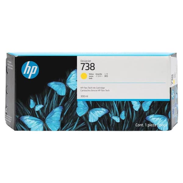 HP Bläck/ 738 300-ml GUL DesignJ