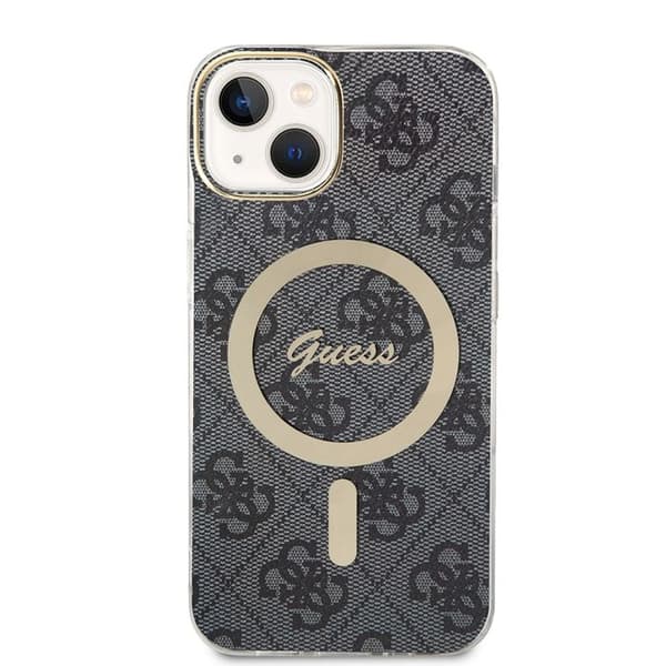 Coque Guess IML 4G MagSafe för iPhone 15 Plus - Svart