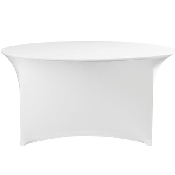 Rund duk för catering, diameter 150 x 76 cm - vit