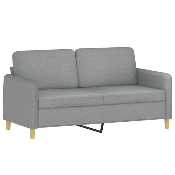 vidaXL 2-sits soffa Ljusgrå 140 cm Tyg 359478