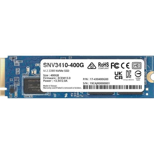 SYNOLOGY - SNV3410-400G - SSD-hårddisk - 400 Go - NVMe M.2 - Intern NAS