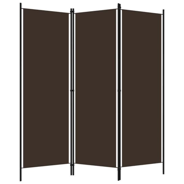 vidaXL 3-Panel Rumsavdelare Brun 150x180 cm