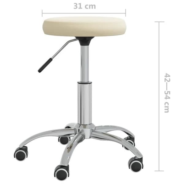 vidaXL Massagepall Sammet Creme