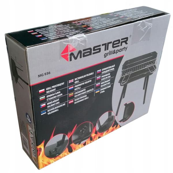 Grill - Master Grill & Party - MG936 - Fällbar - Portabel - Emaljerat stål