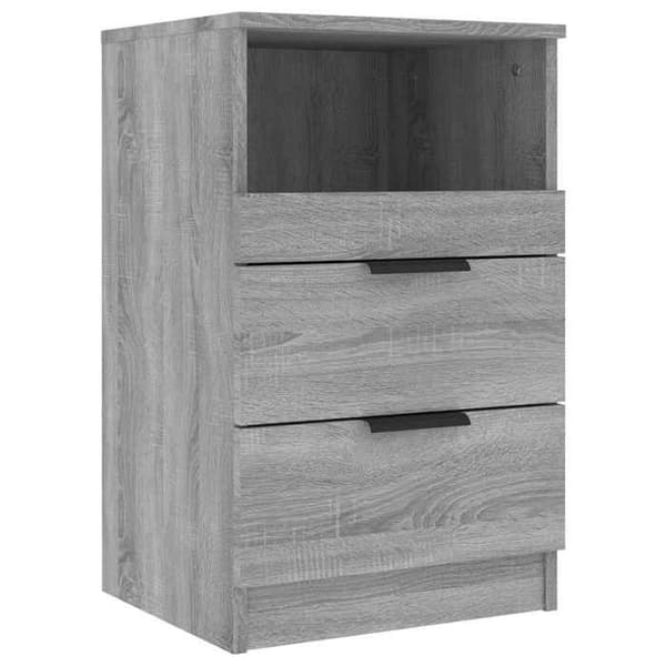 vidaXL Sängbord 2 st Sonoma Grey Engineered Wood 817042