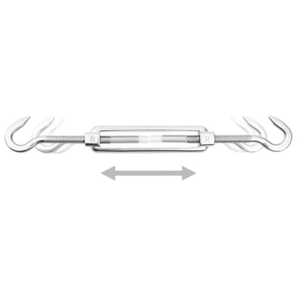 vidaXL Shade Sail Accessory Set 9 st Rostfritt stål