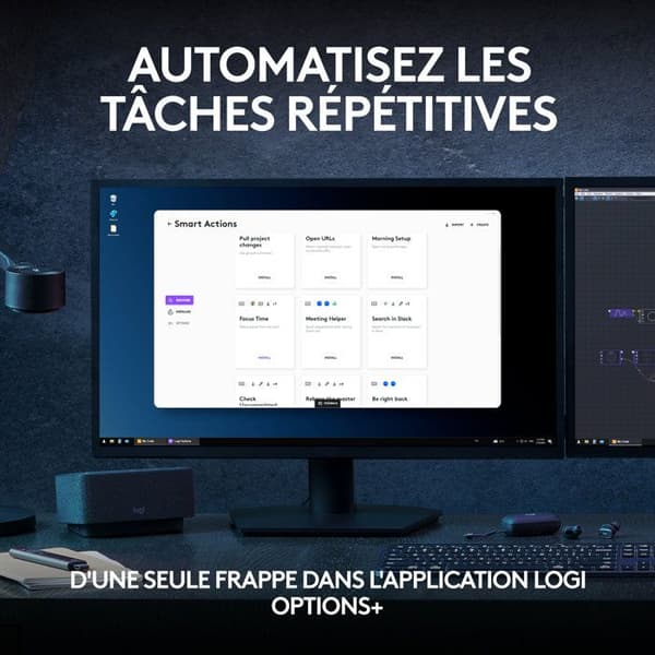 Trådlöst tangentbord Azerty Logitech MX Keys S Plus Svart