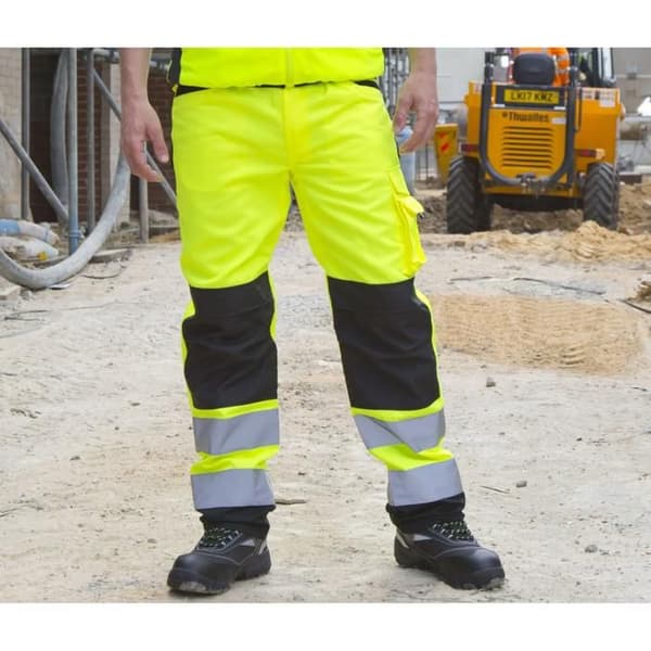 Byxor Result Safety - fluorescerande gul