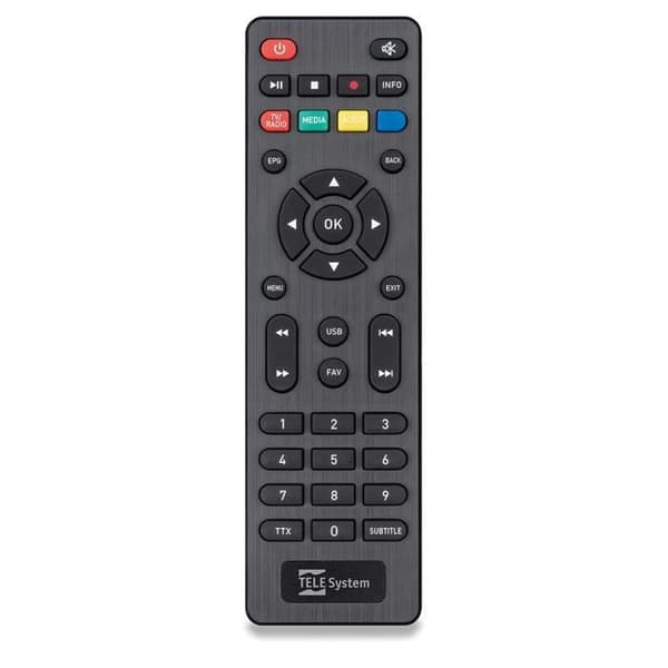 DVB-T2 HEVC dekoder - TELE SYSTEM - MINION - Mediaspelare - Fjärrkontroll ingår - Uppdaterad EPG