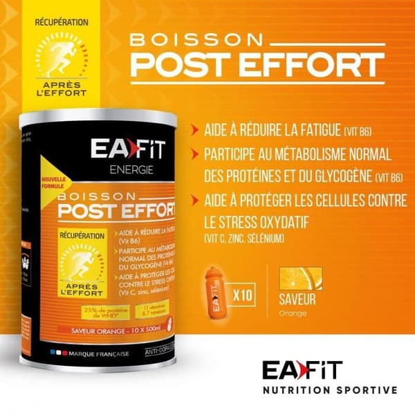 Eafit Energy Drink Post Effort Orange Taste 457g