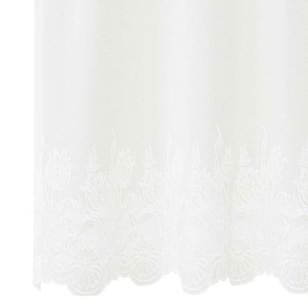 vidaXL Spetsgardin Vit 300 x 245 cm Polyester 4107900