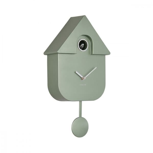 Modern väckarklocka H40cm - Present Time - grön metallisk -