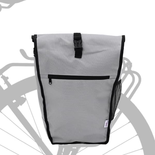 Cykelväska - 20 L - Grå - Polyester - Mått 34x16x59 cm