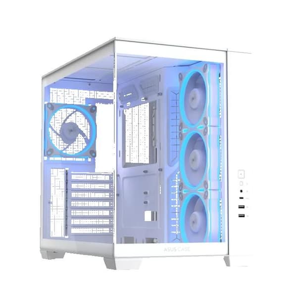 ATX PC-chassi ASUS A32 PLUS Vit - 4 ARGB-fläktar, GPU 420 mm, kylare 360 mm