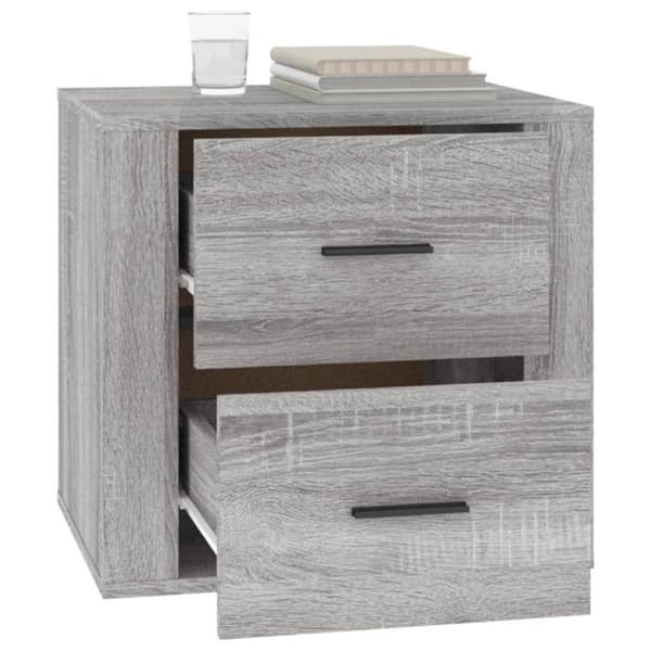816710 vidaXL Sonoma Sängbord Grå 50x39x47 cm