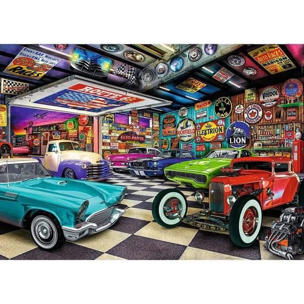 Pussel - TREFL - Samlarbilar Garage - 1000 bitar - Premium Plus - 68,3 x 48 cm