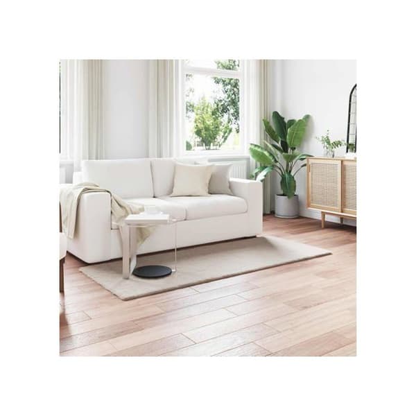 Faux kaninpälsmatta - vidaXL - Olite - 80x200 cm - Beige - Polyester - Rektangulär - Mycket mjuk