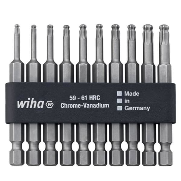 Wiha 10 delar TORX bitssats 7045BE 9570 70 mm