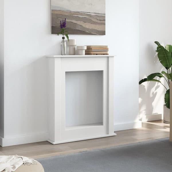 Vitt trädfot vit 75x20x87,5 cm ingenjörsträ
