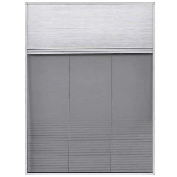 Fällbar myggnätsrull - Aluminium - 60 x 80 cm - För takfönster - Fällsystem - Fin maska