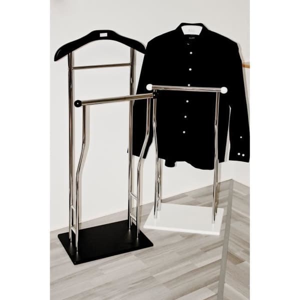 Valet de chambre - Raff - 45x110x30 cm - Kromad och vit - Metall - Lackerad MDF
