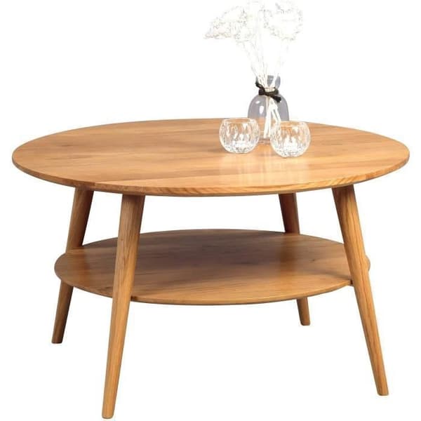 Stella Soffbord - HOMETRENDS4YOU - Ek - Modernt - 80 x 80 x 45 cm