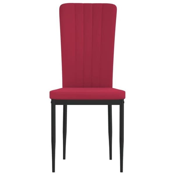 vidaXL Matstolar set om 2 Vinröd Sammet, matstol, soffstol, sidostol, stol 326098