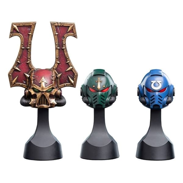 Weta Workshop - Warhammer 40k - Replika 1/4 Dark Angels Hjälm 12 cm