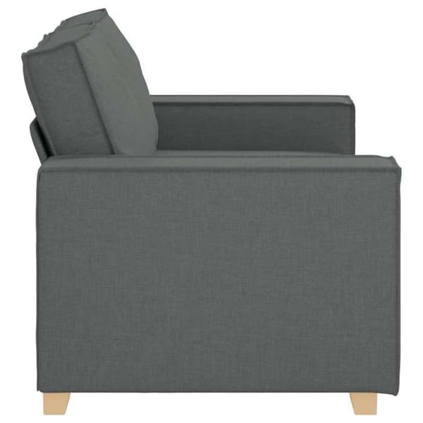 Grå tvåsitsig soffa 120 cm Tyg