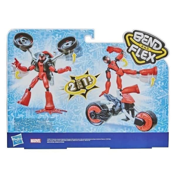 Spider-Man Bend och Flex Action Figur med 2-i-1 motorcykel - MARVEL