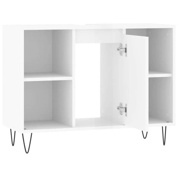vidaXL Badrumsskåp Blank Vit 80x33x60 cm 831630