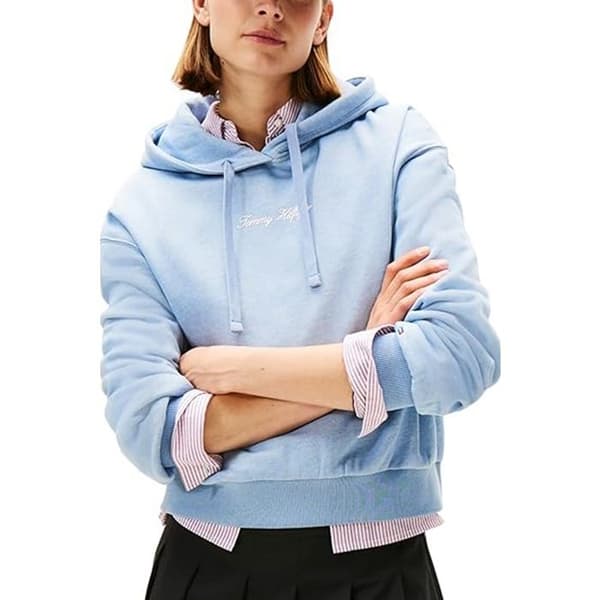 Tommy Hilfiger Kläder Modell Classic Script Fleece Ho - Färg Blå