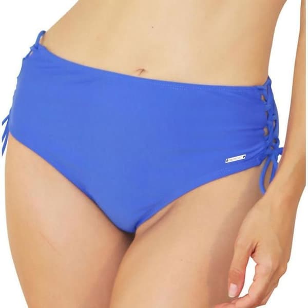 Bas de bikini för kvinnor Sun Project - Blå kung - Hög midja - Tanga-skärning