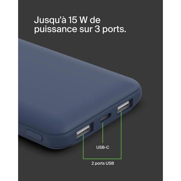 Externt batteri - BELKIN - 10 000 mAh - Blå