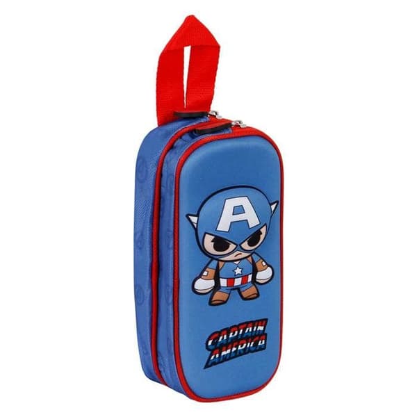 Trousse Dubbel 3D - Captain America Bobblehead - Blå - One Size