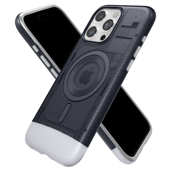 Skyddsfodral för iPhone 15 Pro - Spigen Classic C1 MagSafe - Grafit