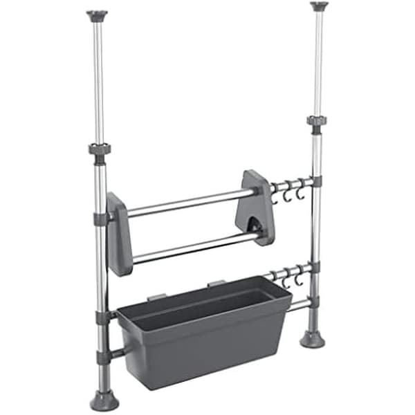 Diskställare - VIDAXL - Justerbar - Aluminium - Silver - Samtida design