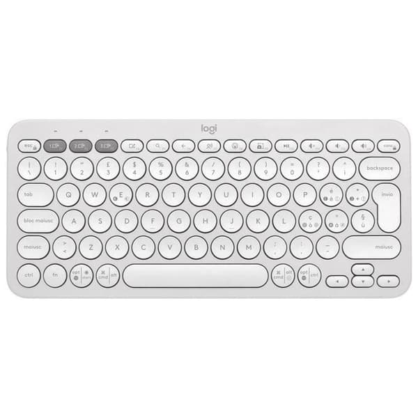 Tangentbord - Logitech - K380s - QWERTY Italiensk - Bluetooth - Vit