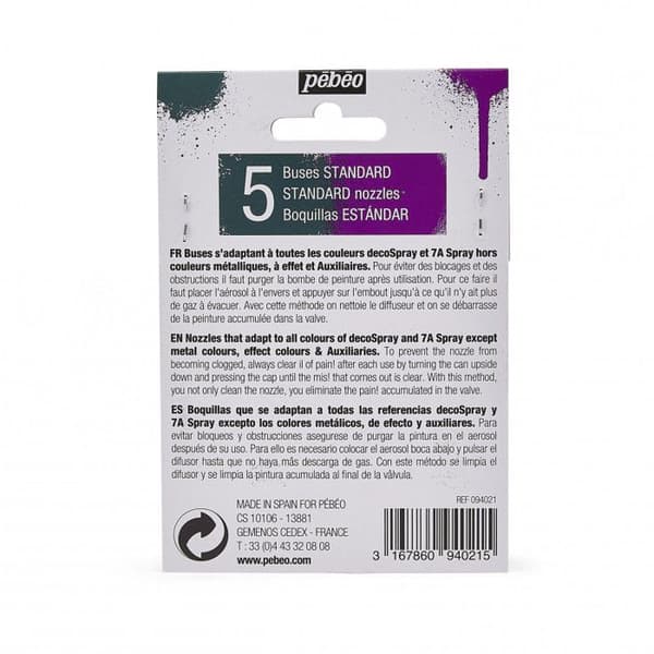 Bussar - Pébéo - Standard - 5 st - Vit - Kompatibel med DecoSpray och 7A Spray