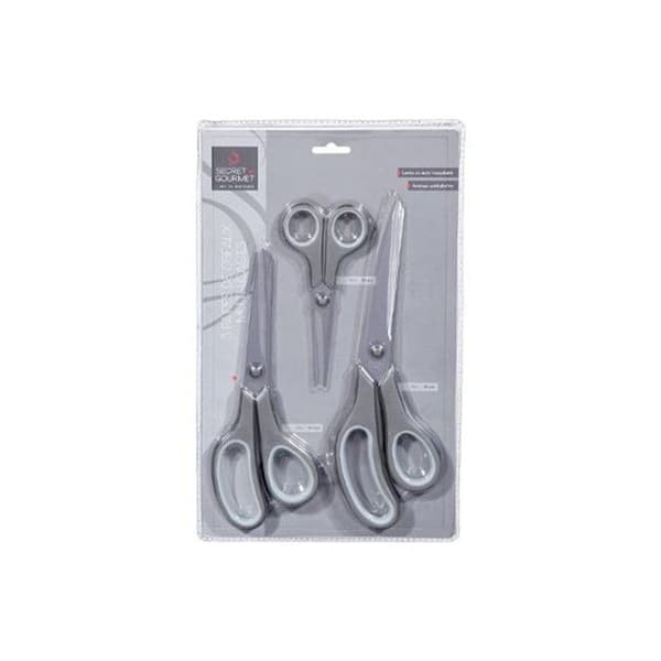 Set med 3 "Multianvändnings" Saxar 25cm Grå