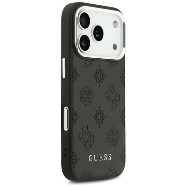 Guess Peony Hot Stamp Script MagSafe-fodral för iPhone 17 Pro - Svart
