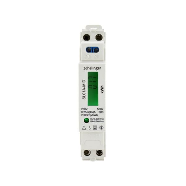 Enfas elektrisk mätare - SCHELINGER - BK-A31-SL01A-MID - 5A - IP50 - Klass II