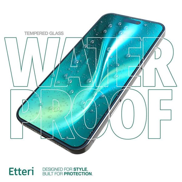 9D Härdat glas Etteri för iPhone 15