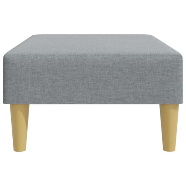 Fotpall - Ljusgrå - 77x55x31 cm - Hållbart tyg - Modern design
