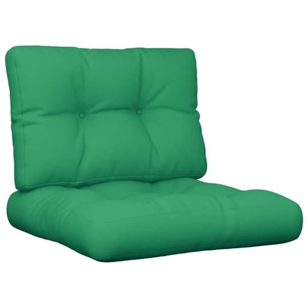 vidaXL Palettkuddar set om 2 grön tyg 360650
