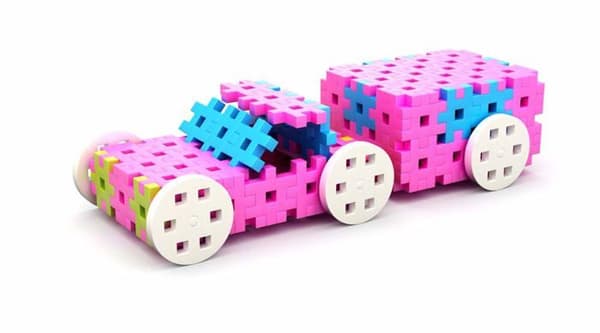 Meli Basic Constructor Rosa - 600 byggklossar rosa, från 12 månader