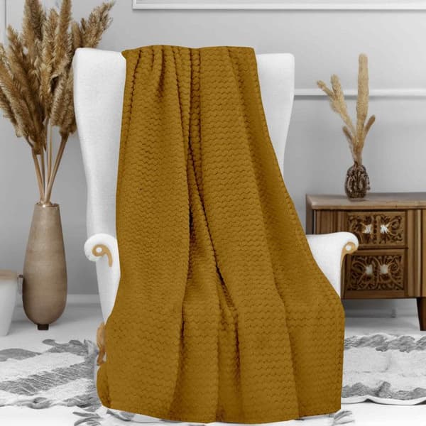 Filt 220x240 cm COCOONING senap, av Soleil d'ocre